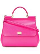 Large Sicily Tote, Women's, Pink/purple, Calf Leather, Dolce & Gabbana