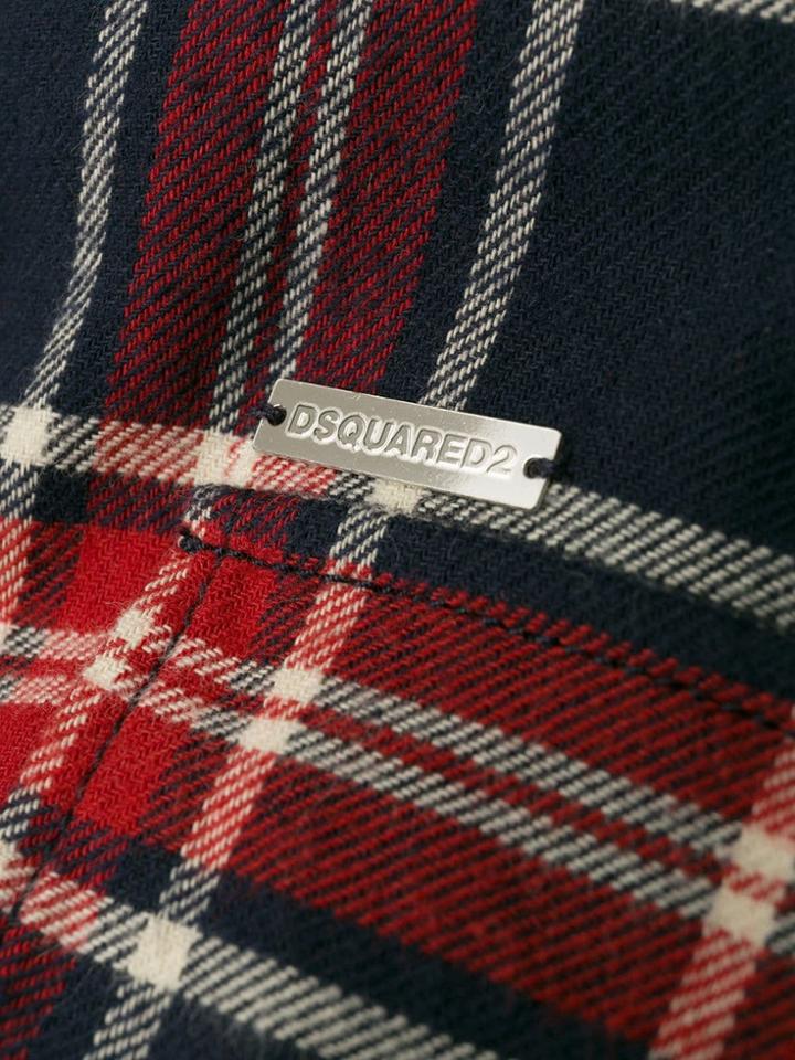 Dsquared2 Oversized Plaid Shirt - Blue