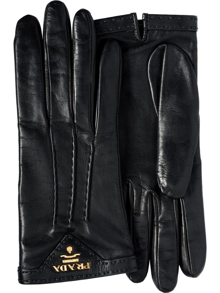 Prada Lined Gloves - Black