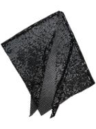 Paco Rabanne - Sequined Scarf - Women - Brass - One Size, Black, Brass