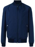 Ermenegildo Zegna - Zip Up Bomber Jacket - Men - Lamb Skin/polyamide/polyester - 54, Blue, Lamb Skin/polyamide/polyester