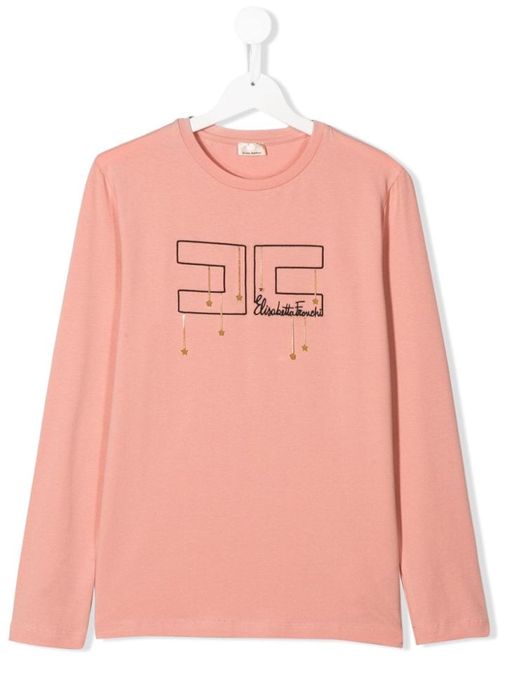 Elisabetta Franchi La Mia Bambina Teen Chain-embellished T-shirt -