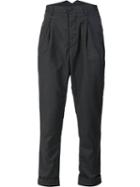 Engineered Garments Pleated Detailing Trousers, Men's, Size: 34, Grey, Wool