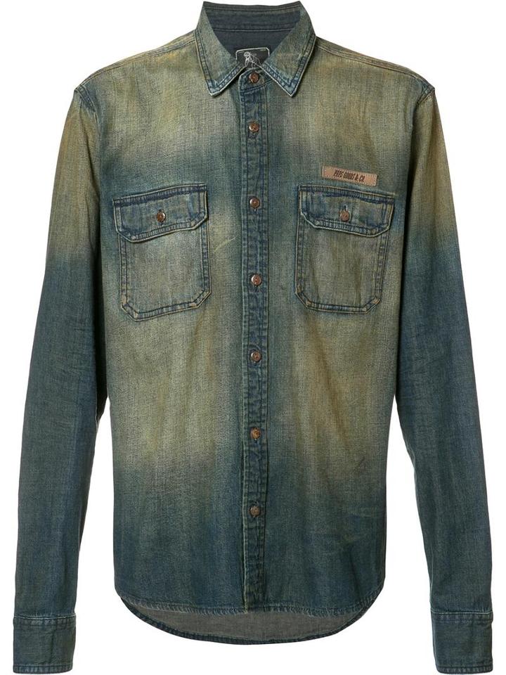 Prps Washed Denim Shirt, Men's, Size: Small, Blue, Cotton