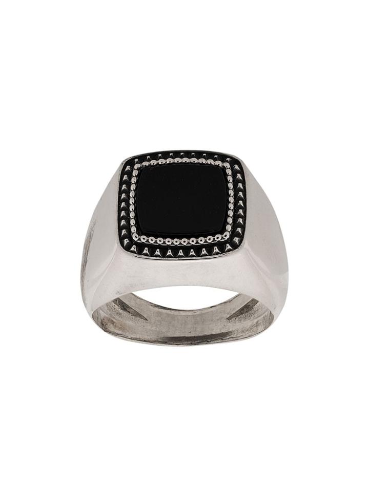 Emanuele Bicocchi Chevalier Squared Ring - Silver