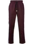 Les Hommes Side Stripe Track Trousers - Red