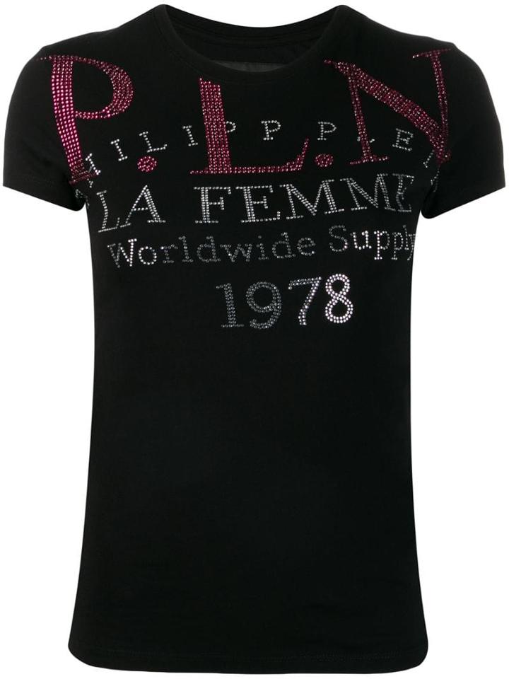 Philipp Plein P.l.n. Embellished T-shirt - Black