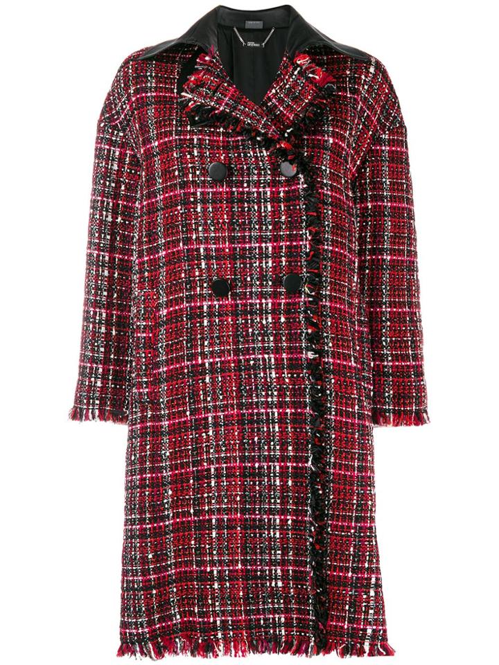 Alexander Mcqueen Double Breasted Tweed Coat - Red