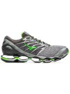 Mizuno Grey And Green Wave Prophecy 7 Sneakers