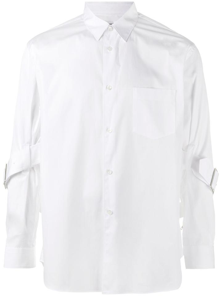 Comme Des Garçons Shirt - Bondage Strap Shirt - Men - Cotton - M, White, Cotton