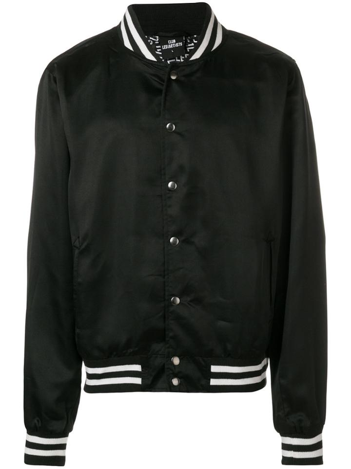 Les (art)ists Striped Trim Bomber Jacket - Black
