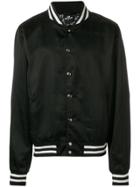 Les (art)ists Striped Trim Bomber Jacket - Black
