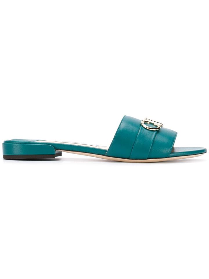 Jimmy Choo Logo Sliders - Blue