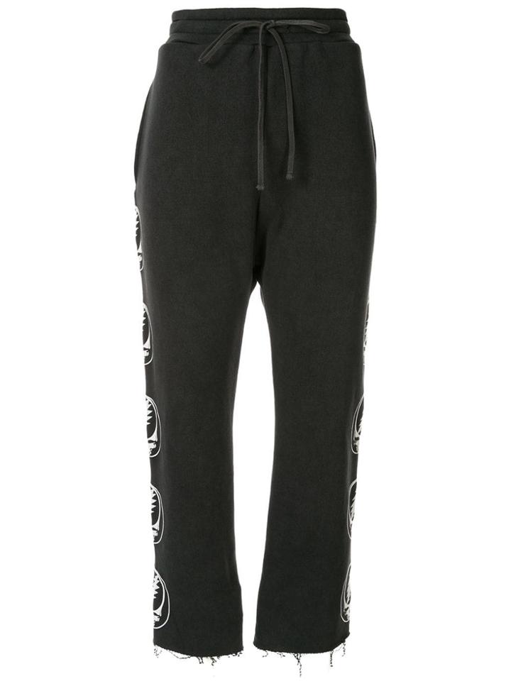 R13 Side Printed Logo Sweatpants - Black