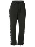 R13 Side Printed Logo Sweatpants - Black