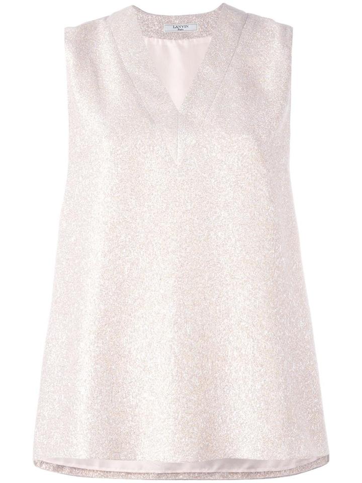 Lanvin Sleeveless Lamé Top - Pink & Purple