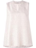 Lanvin Sleeveless Lamé Top - Pink & Purple