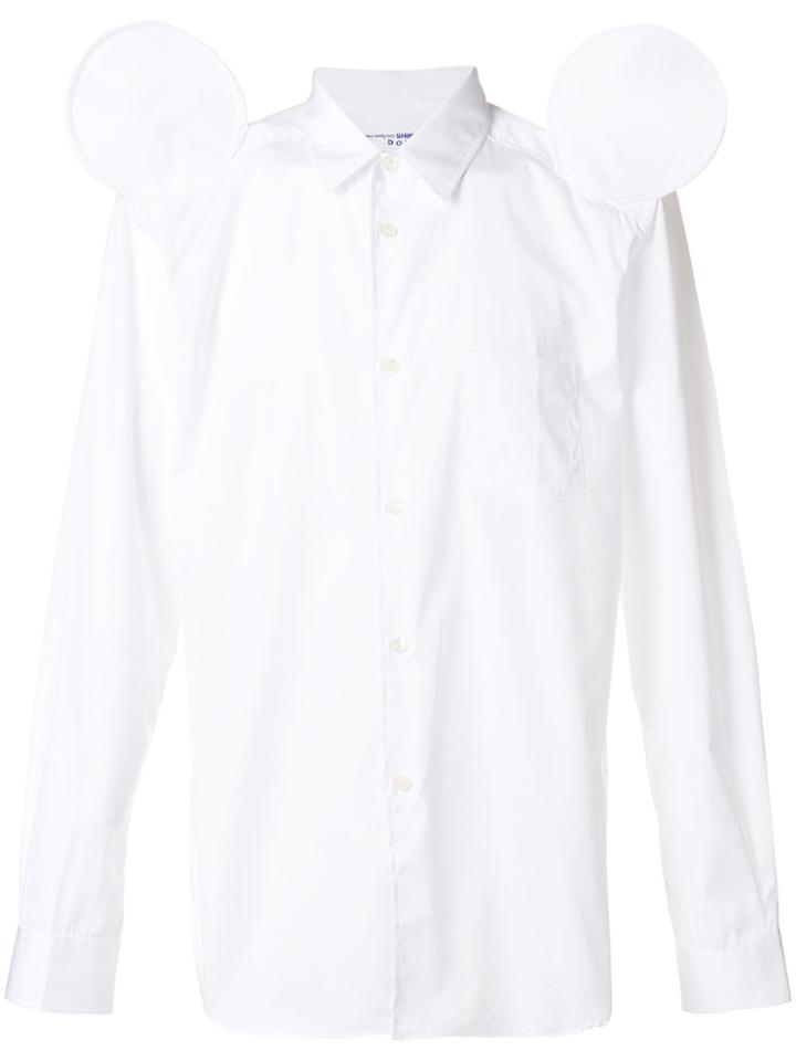 Comme Des Garçons Shirt Boys Ear Embellished Shirt - White