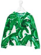 Dolce & Gabbana Kids Banana Leaf Print Cardigan, Kids Unisex, Size: 8 Yrs, Green, Cotton