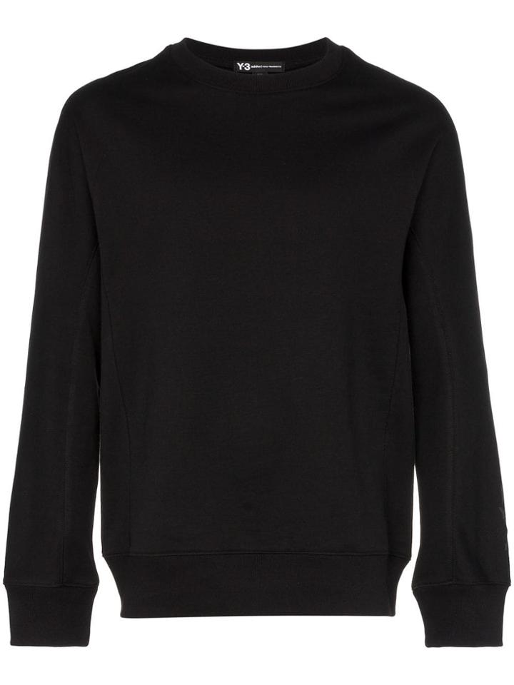 Y-3 Crew Neck Cotton Sweatshirt - Black