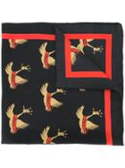 Macgraw Swan Print Scarf - Black