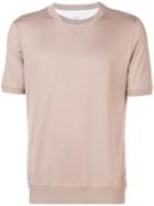 Eleventy Two-tone Collar T-shirt - Neutrals