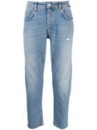 Haikure Cropped Denim Jeans - Blue