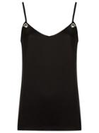 Tufi Duek Spaghetti Strap Blouse, Women's, Size: 44, Black, Acetate/viscose