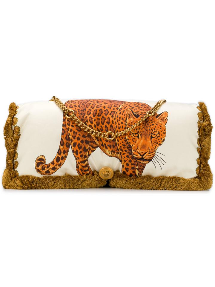 Versace Leopard Large Pillow Bag - Nude & Neutrals