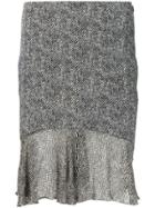 John Galliano Vintage Tweed Effect Skirt - Black