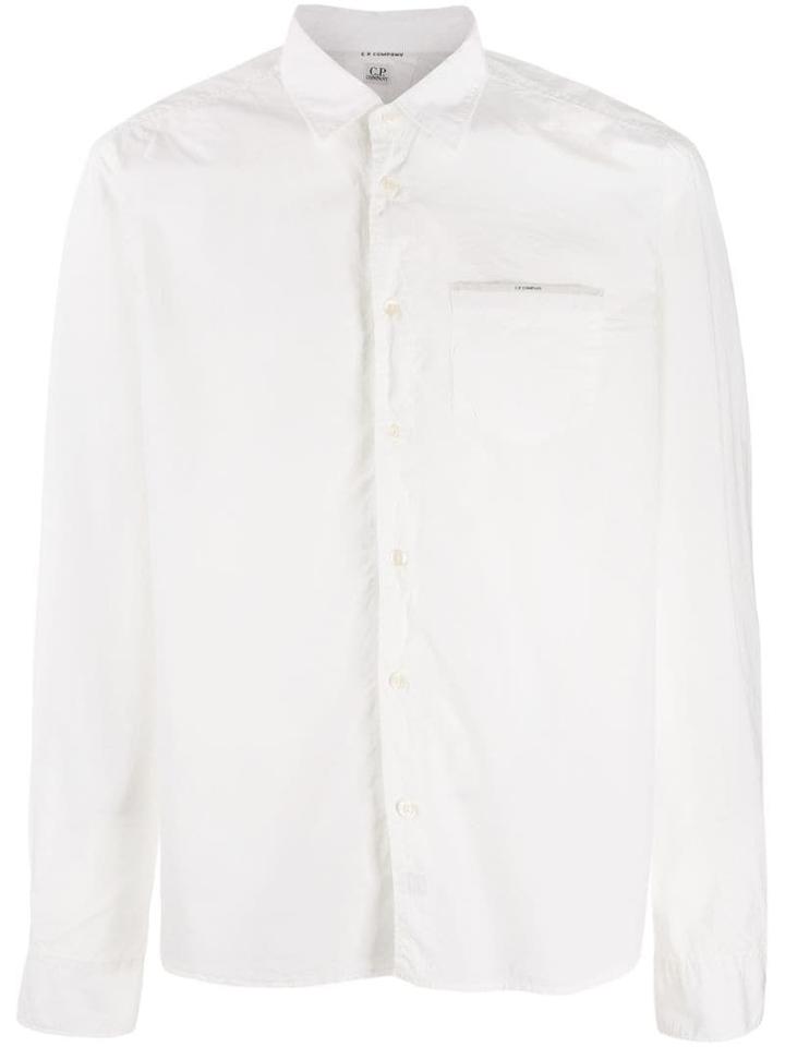 Cp Company Plain Slim-fit Shirt - White