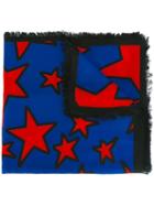 Marc Jacobs Star Print Scarf, Women's, Blue, Viscose/wool