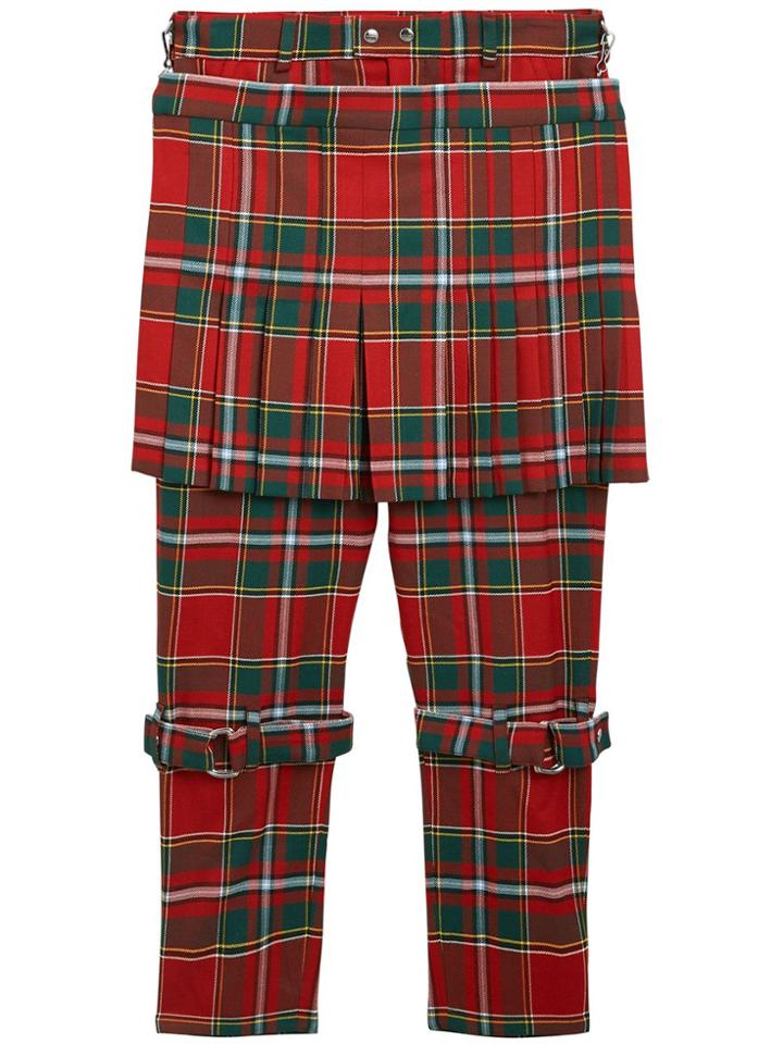 Burberry Stewart Royal Tartan Trousers - Red