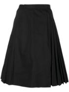 Yves Saint Laurent Pre-owned Pleated Midi-skirt - Black