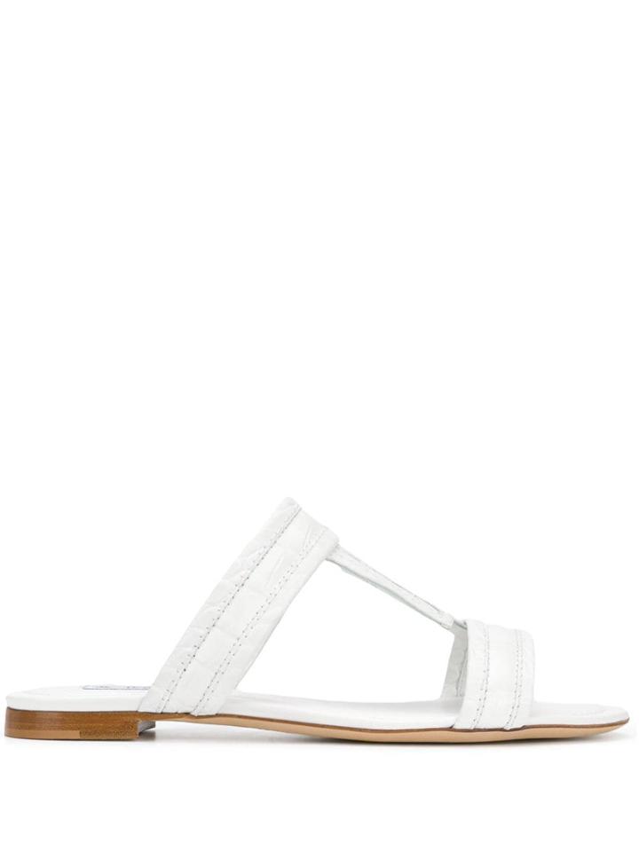 Tod's Opposing T-strap Sandals - White
