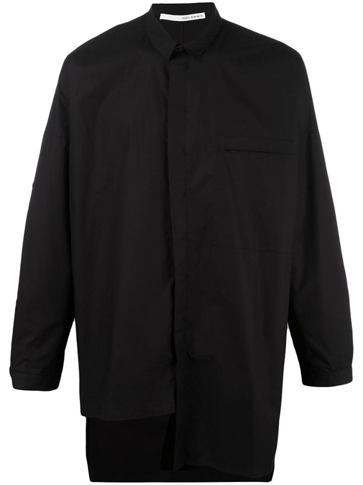 Isabel Benenato Asymmetric Shirt - Black