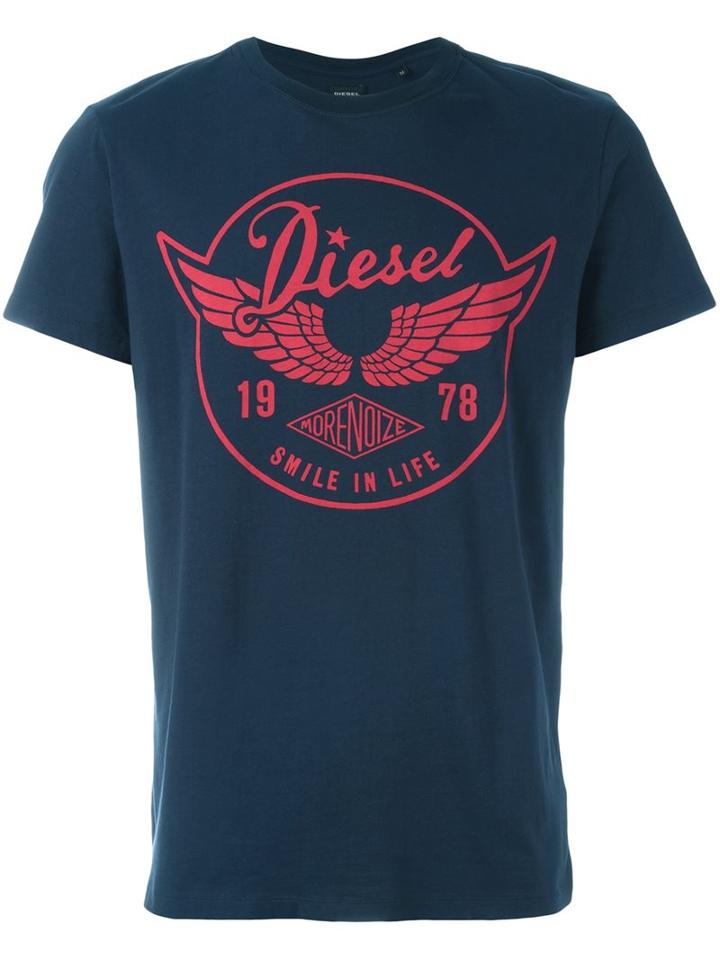 Diesel 'diego' T-shirt, Men's, Size: Small, Blue, Cotton