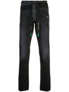 Off-white Zip Front Jeans - Black