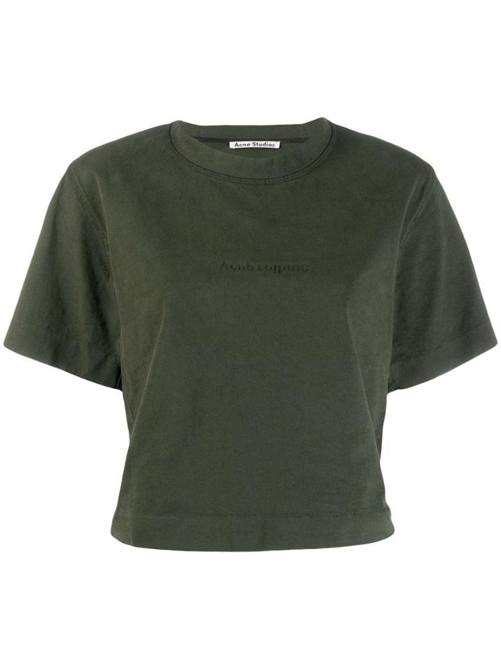Acne Studios Boxy-fit Logo T-shirt - Green