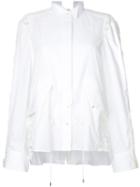Sacai Lace-detail Shirt, Women's, Size: 2, White, Cotton/polyester