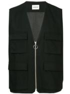 Monkey Time Zip-up Gilet - Black