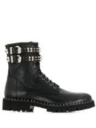 Philipp Plein Studded Combat Boots - Black