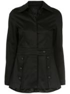 Andrea Bogosian Button Detail Coat - Black