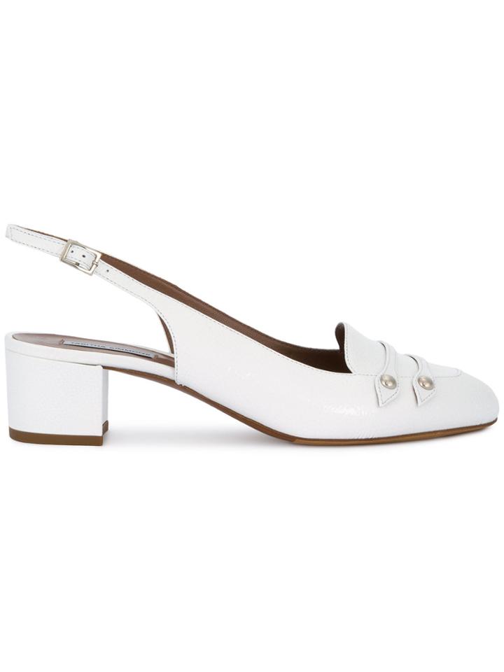 Tabitha Simmons Ines Sling Back Loafers - White