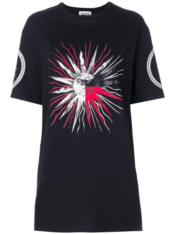 Fausto Puglisi St Sole Mini T-shirt Dress - Black