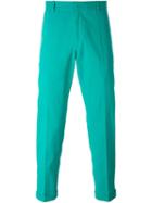 Jil Sander Tailored Trousers, Men's, Size: 48, Blue, Cotton/spandex/elastane