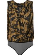 Andrea Marques Sleeveless Printed Blouse