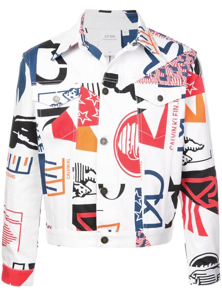 Calvin Klein 205w39nyc Americana Denim Jacket - White