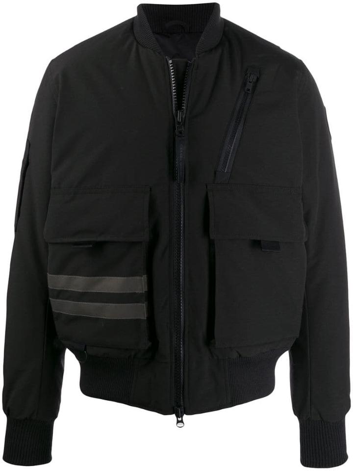 Canada Goose Striped Bomber Jacket - Black