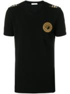 Versace Collection Embroidered Detail T-shirt - Black